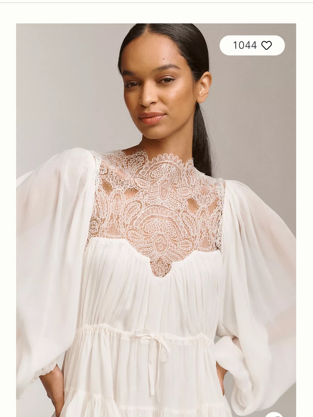 Shona Joy Emory Long-Sleeve Lace Mini Dress - Picture 4 of 4